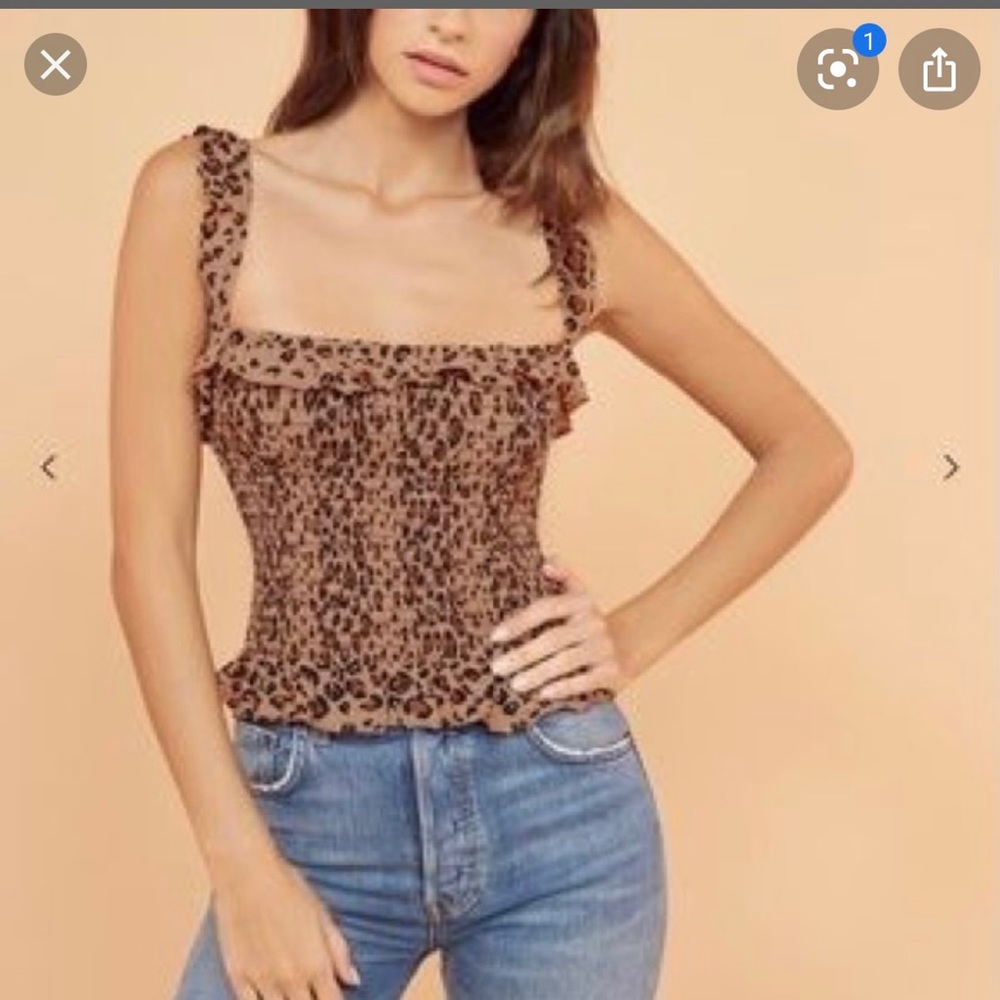 Reformation canopy top in cheetah print !